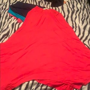 Red sleeveless tunic